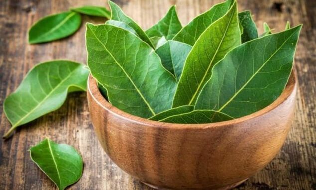 Bay leaves for making a decoction that relieves swelling of the knee in arthrosis